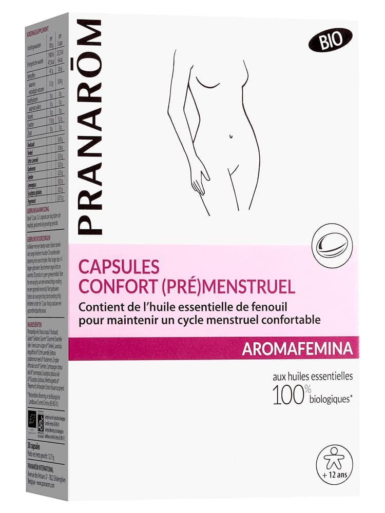 Pranarôm Aromafemina Capsules Confort (Pré)Menstruel Bio Aux Huiles Essentielles Biologiques 30 Capsules